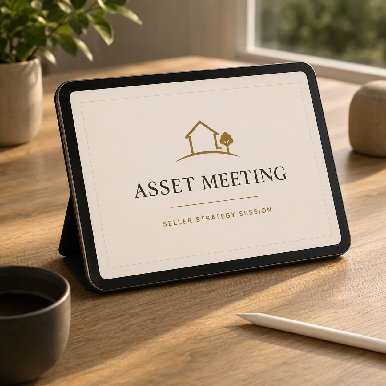 Zen-inspired marketing piece — calm, strategic, protective. Represents the Asset Protection Meeting approach to real estate negotiation.